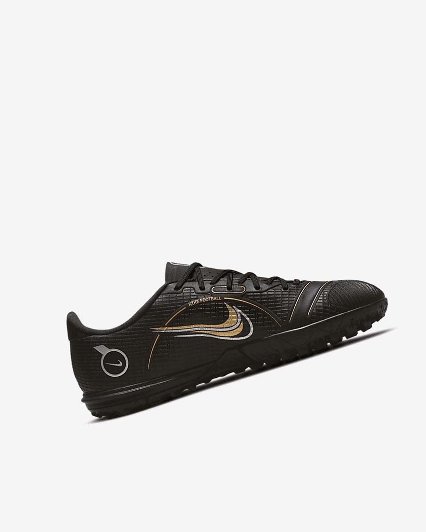 Black / Metal Silver / Grey / Metal Gold Girls' Nike Jr. Mercurial Vapor 14 Academy TF Football Shoes | UK2504