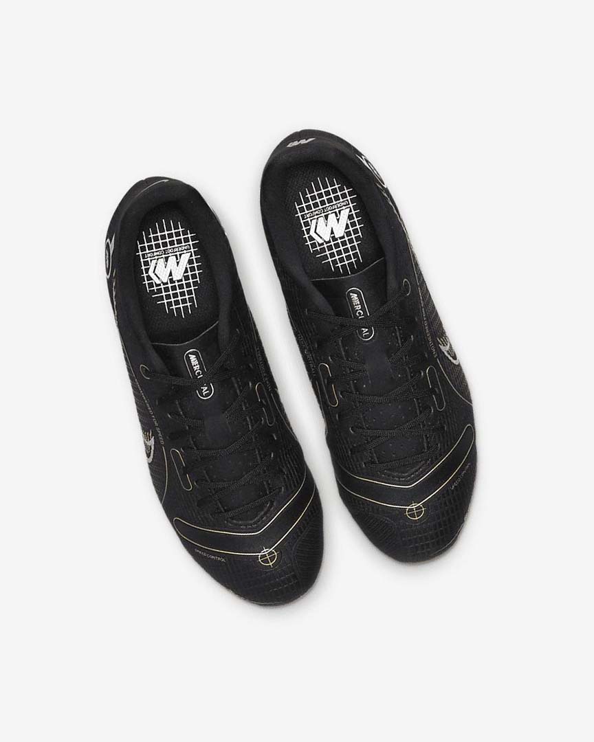 Black / Metal Silver / Grey / Metal Gold Boys' Nike Jr. Mercurial Vapor 14 Academy MG Football Boots | UK2545