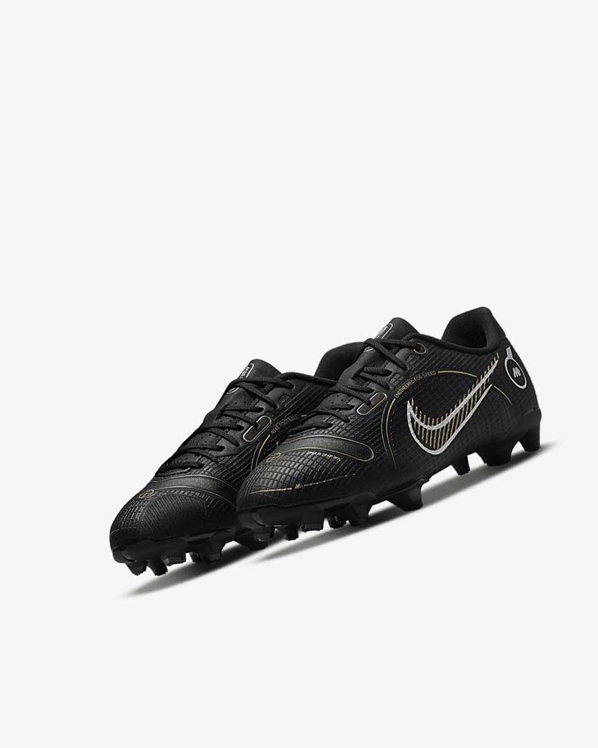 Black / Metal Silver / Grey / Metal Gold Boys' Nike Jr. Mercurial Vapor 14 Academy MG Football Boots | UK2545