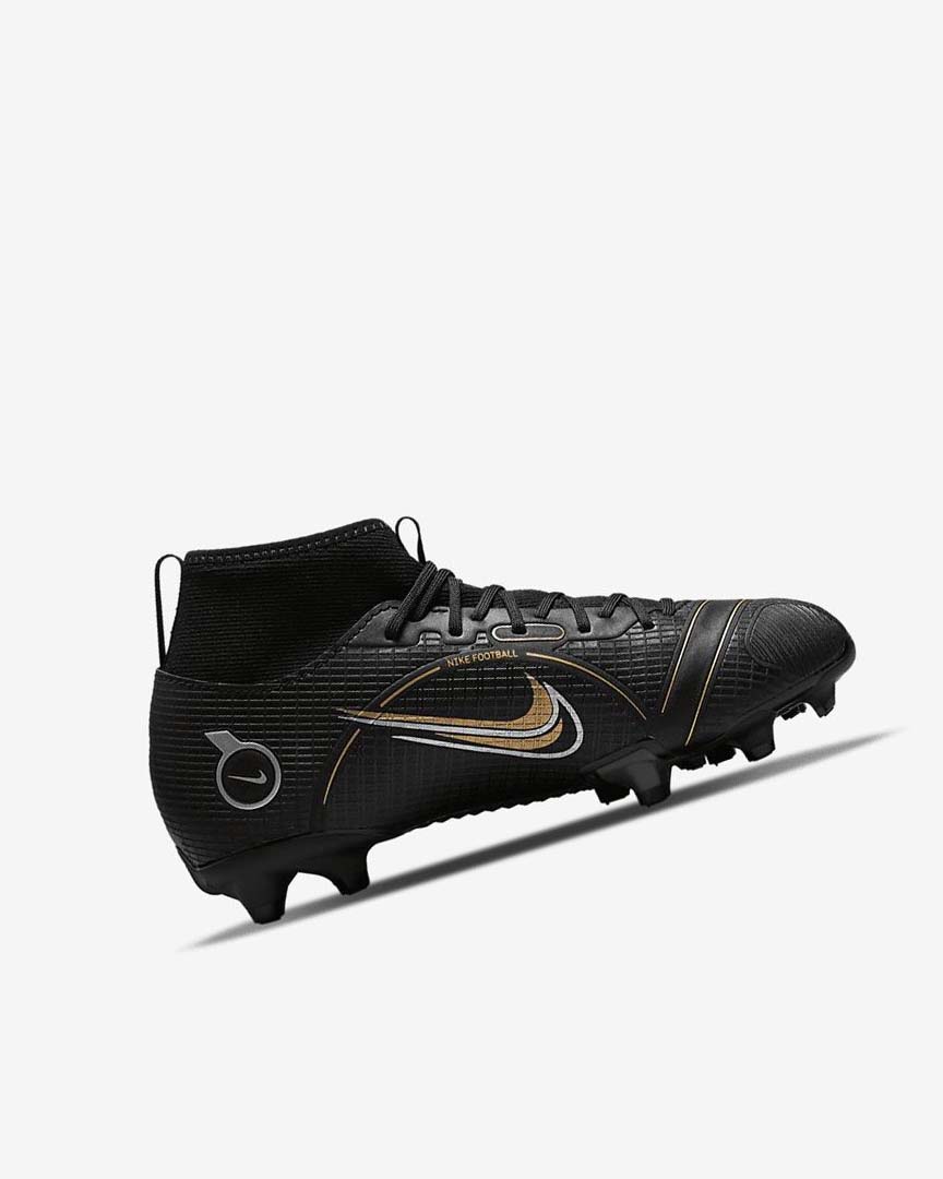 Black / Metal Silver / Grey / Metal Gold Boys' Nike Jr. Mercurial Superfly 8 Academy MG Football Boots | UK2827