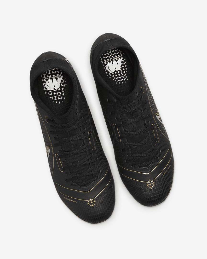 Black / Metal Silver / Grey / Metal Gold Women's Nike Mercurial Superfly 8 Academy MG Football Boots | UK2884