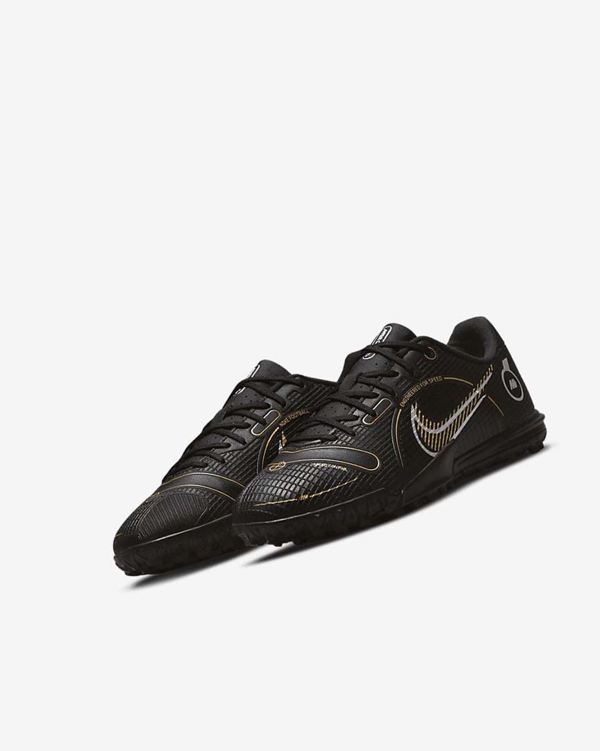 Black / Metal Silver / Grey / Metal Gold Boys' Nike Jr. Mercurial Vapor 14 Academy TF Football Shoes | UK3020