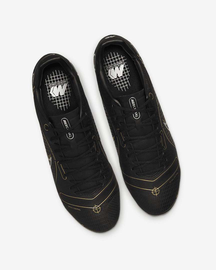 Black / Metal Silver / Grey / Metal Gold Women's Nike Mercurial Vapor 14 Academy MG Football Boots | UK3156