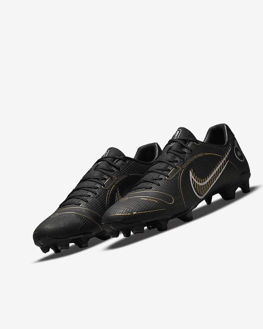 Black / Metal Silver / Grey / Metal Gold Women's Nike Mercurial Vapor 14 Academy MG Football Boots | UK3156