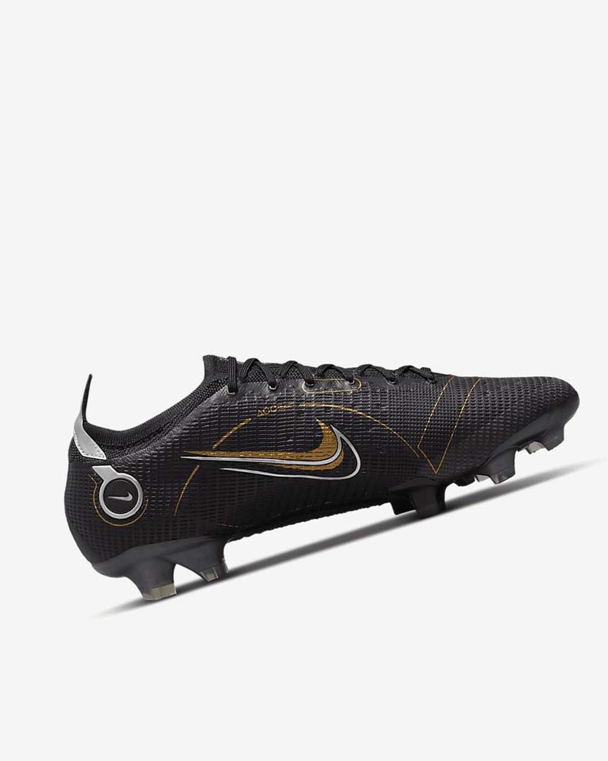 Black / Metal Silver / Grey / Metal Gold Women's Nike Mercurial Vapor 14 Elite FG Football Boots | UK4527