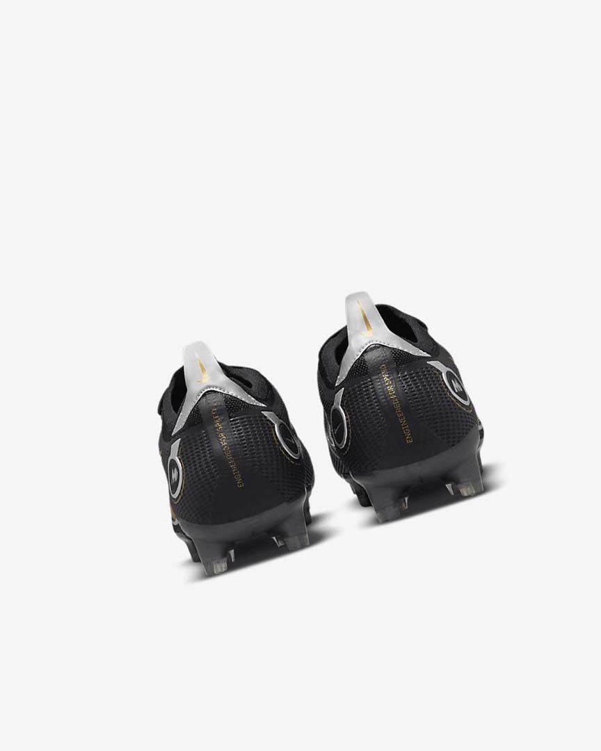 Black / Metal Silver / Grey / Metal Gold Women's Nike Mercurial Vapor 14 Elite FG Football Boots | UK4527