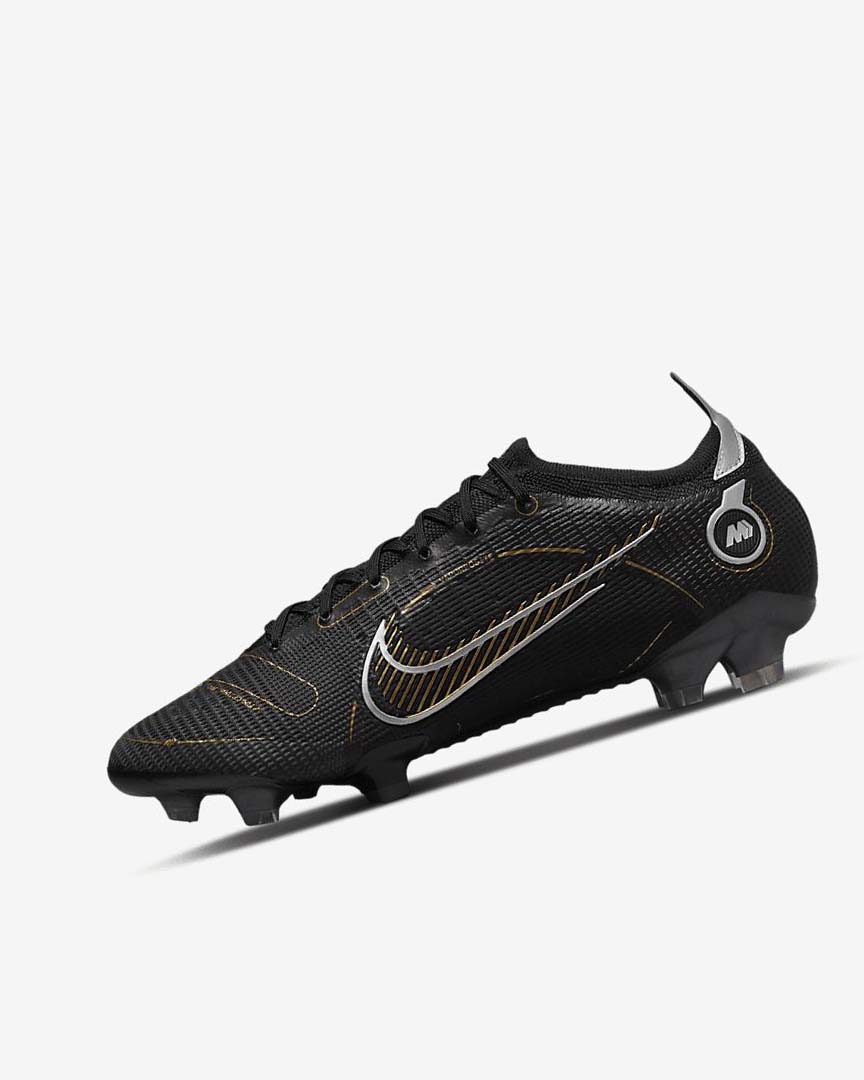 Black / Metal Silver / Grey / Metal Gold Women\'s Nike Mercurial Vapor 14 Elite FG Football Boots | UK4527