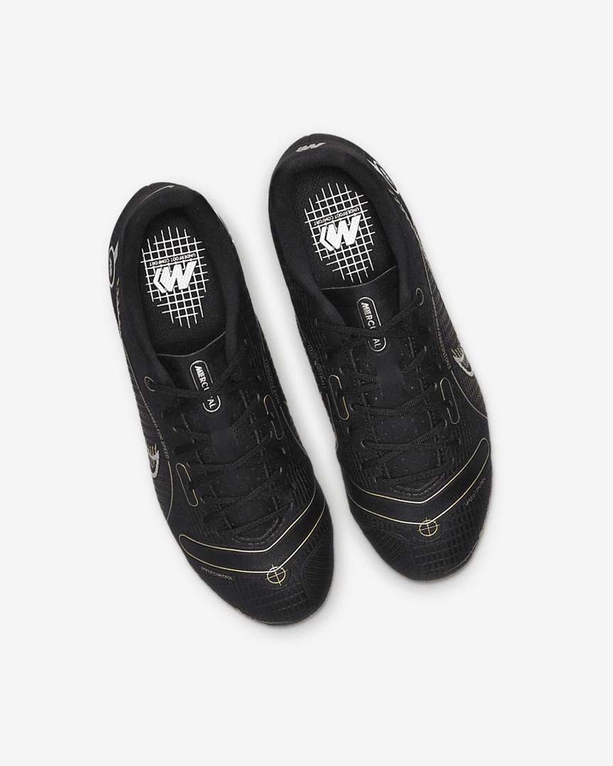 Black / Metal Silver / Grey / Metal Gold Girls' Nike Jr. Mercurial Vapor 14 Academy MG Football Boots | UK4796