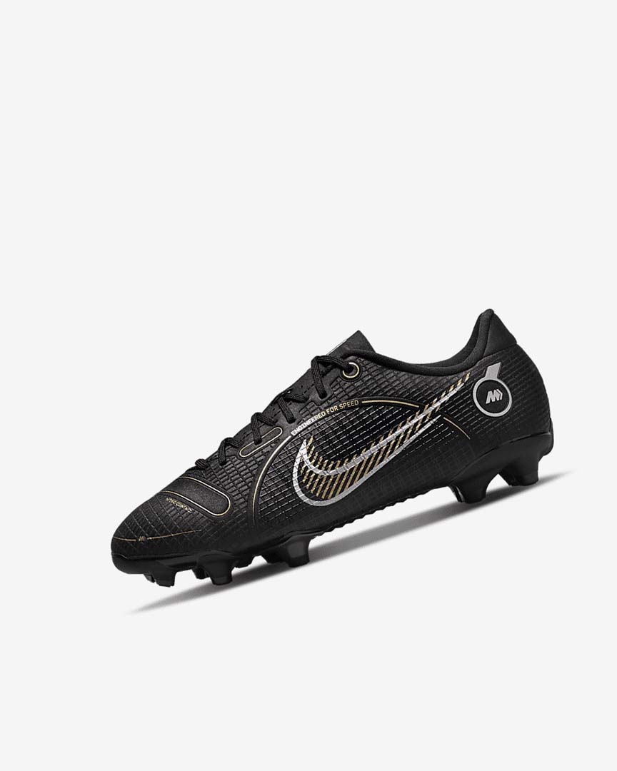 Black / Metal Silver / Grey / Metal Gold Girls\' Nike Jr. Mercurial Vapor 14 Academy MG Football Boots | UK4796