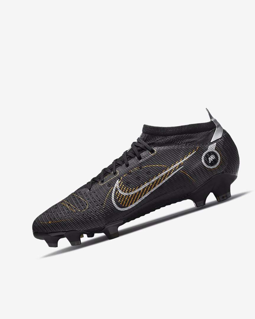 Black / Metal Silver / Grey / Metal Gold Women\'s Nike Mercurial Vapor 14 Pro FG Football Boots | UK4813