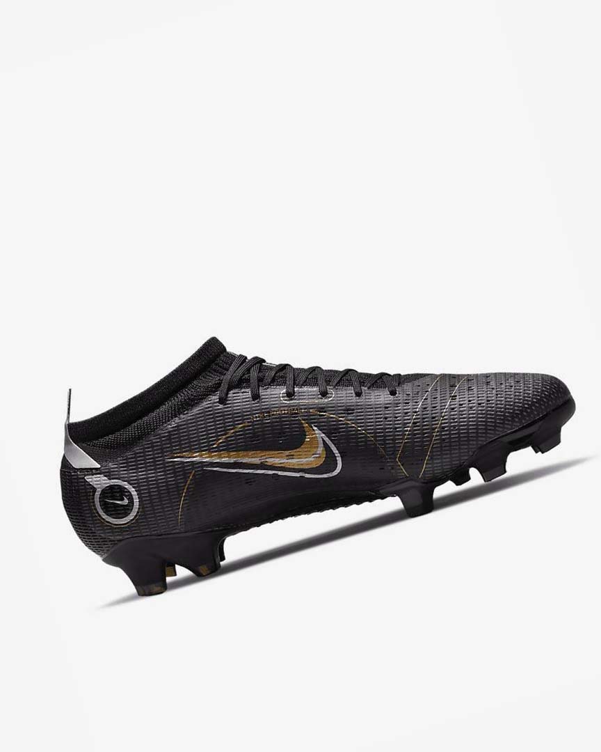 Black / Metal Silver / Grey / Metal Gold Men's Nike Mercurial Vapor 14 Pro FG Football Boots | UK5365