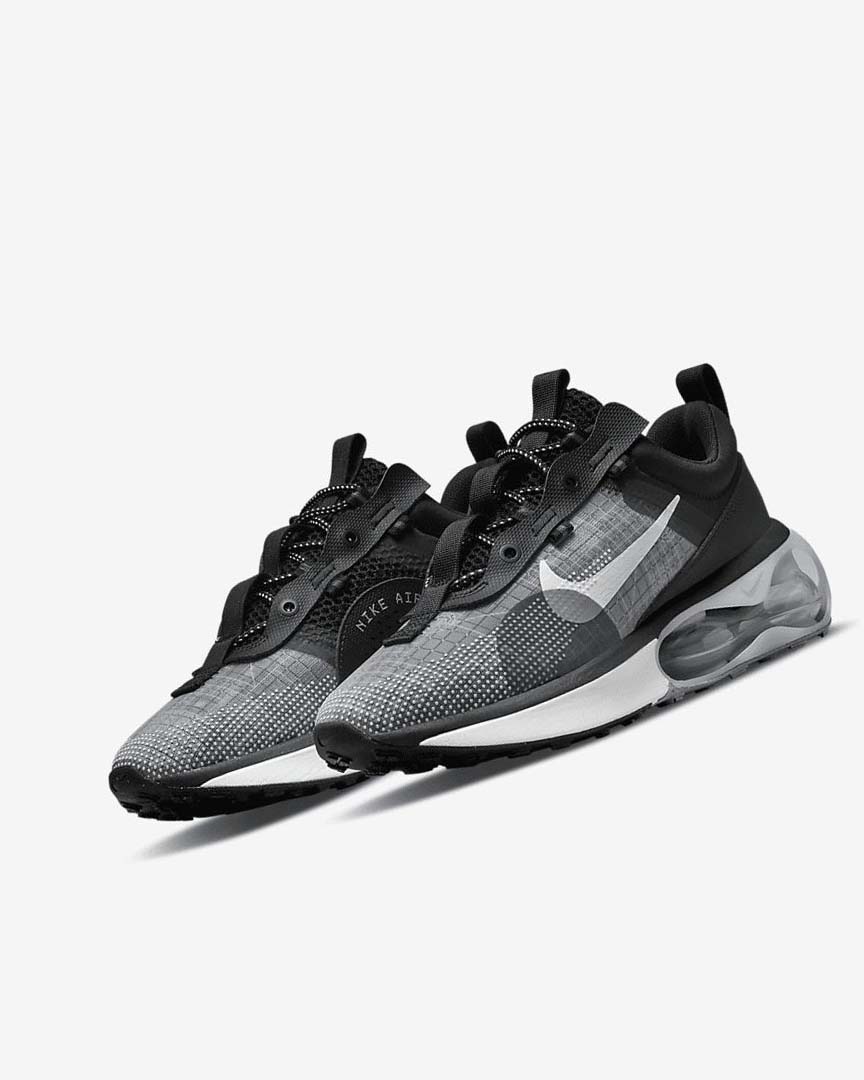 Black / Metal Silver / Grey / White Women's Nike Air Max 2021 Casual Shoes | UK4530