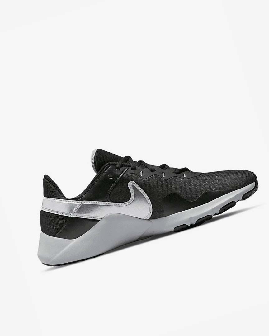 Black / Metal Silver / Metal Grey Men's Nike Legend Essential 2 Training Shoes | UK4625