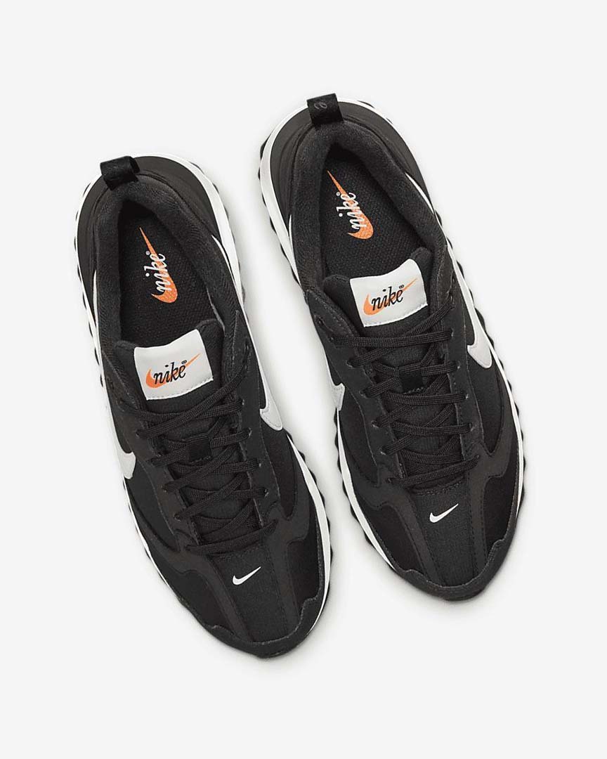 Black / Metal Silver / Orange / White Women's Nike Air Max Dawn Sneakers | UK5304