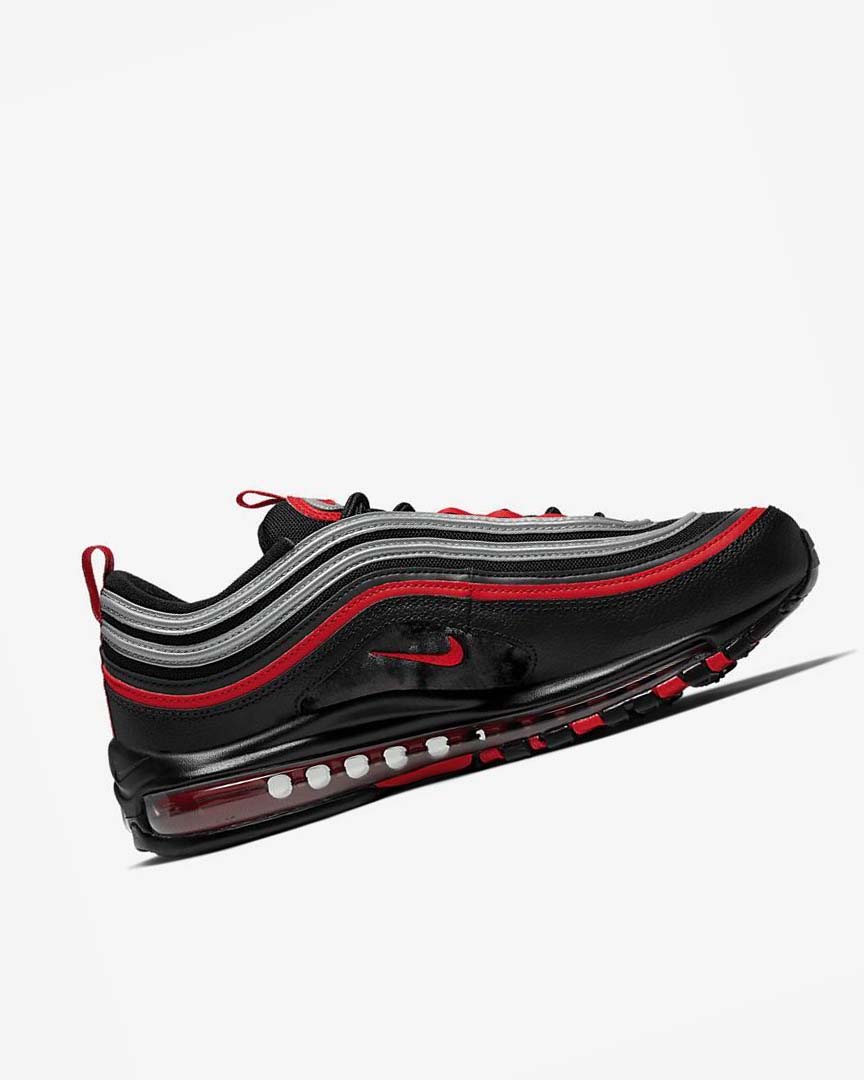 Black / Metal Silver / Red Men's Nike Air Max 97 Casual Shoes | UK3277