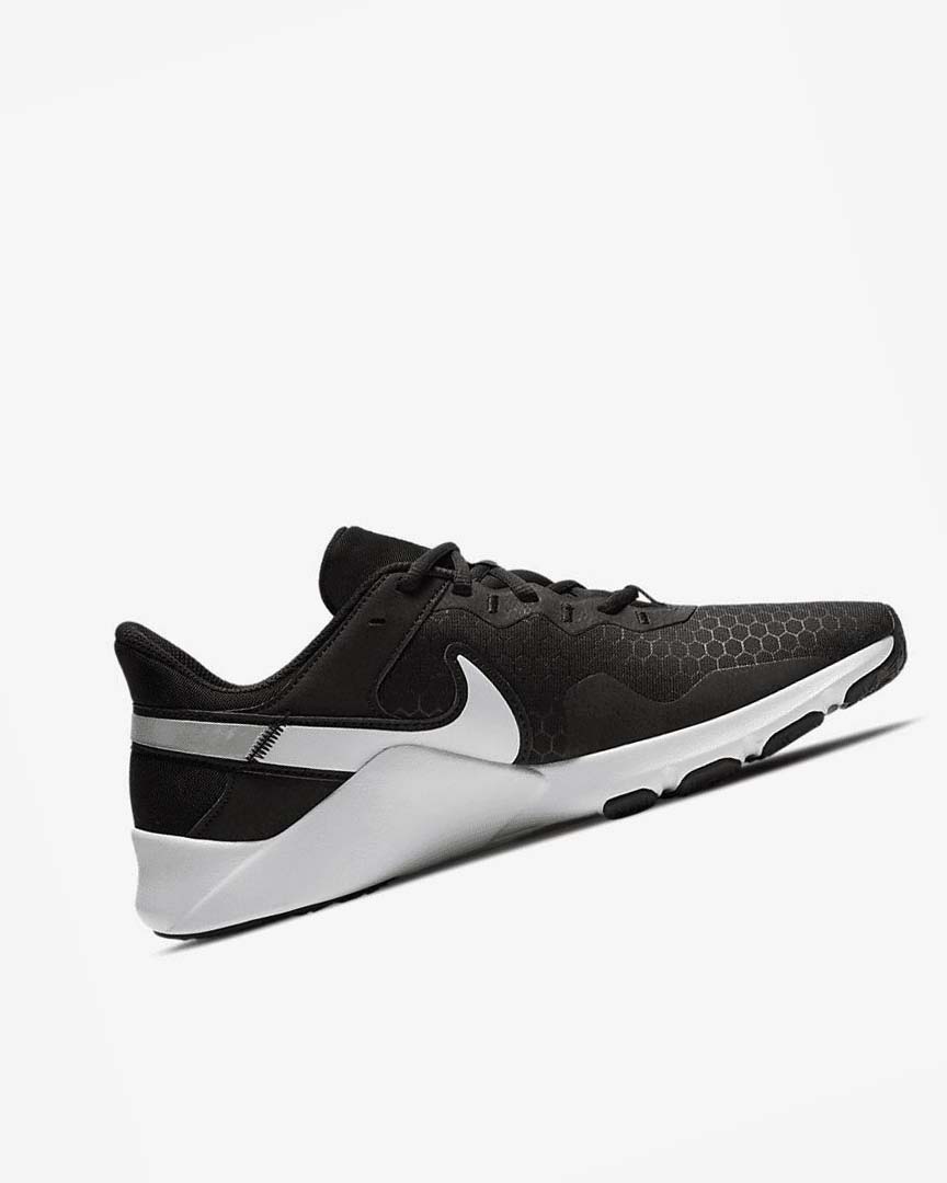 Black / Metal Silver / White Men's Nike Legend Essential 2 Training Shoes | UK2876