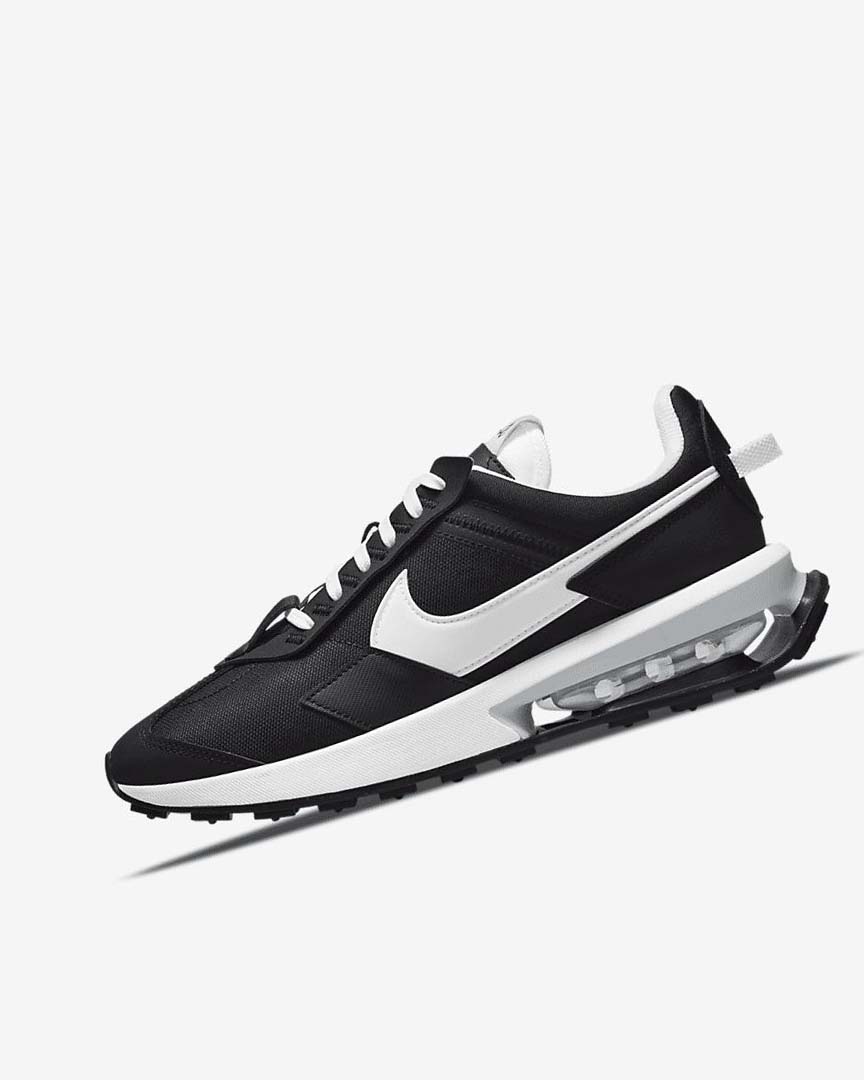 Black / Metal Silver / White Women\'s Nike Air Max Pre-Day Sneakers | UK3283