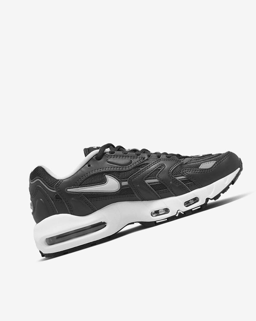 Black / Metal Silver / White Women's Nike Air Max 96 2 Sneakers | UK4727