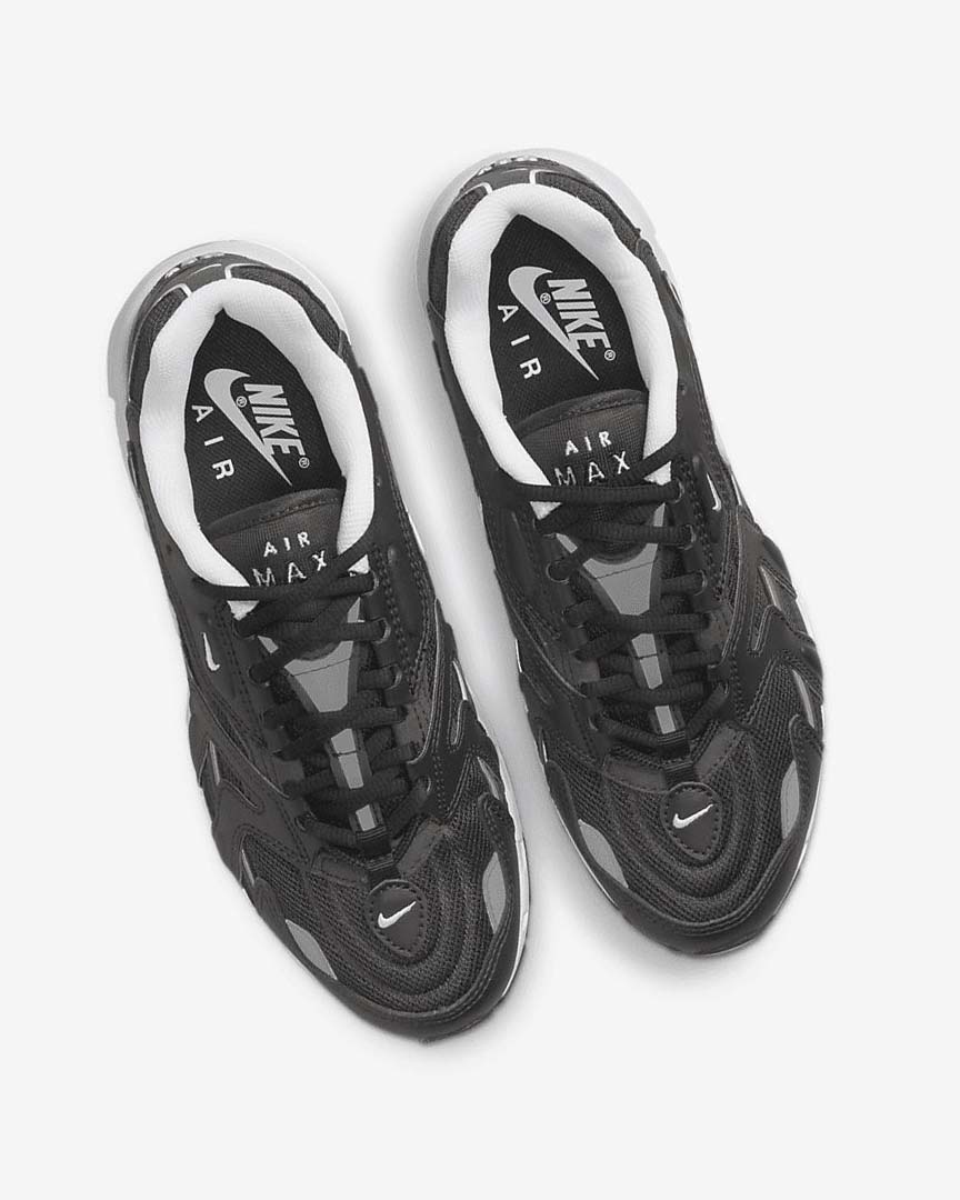 Black / Metal Silver / White Women's Nike Air Max 96 2 Sneakers | UK4727