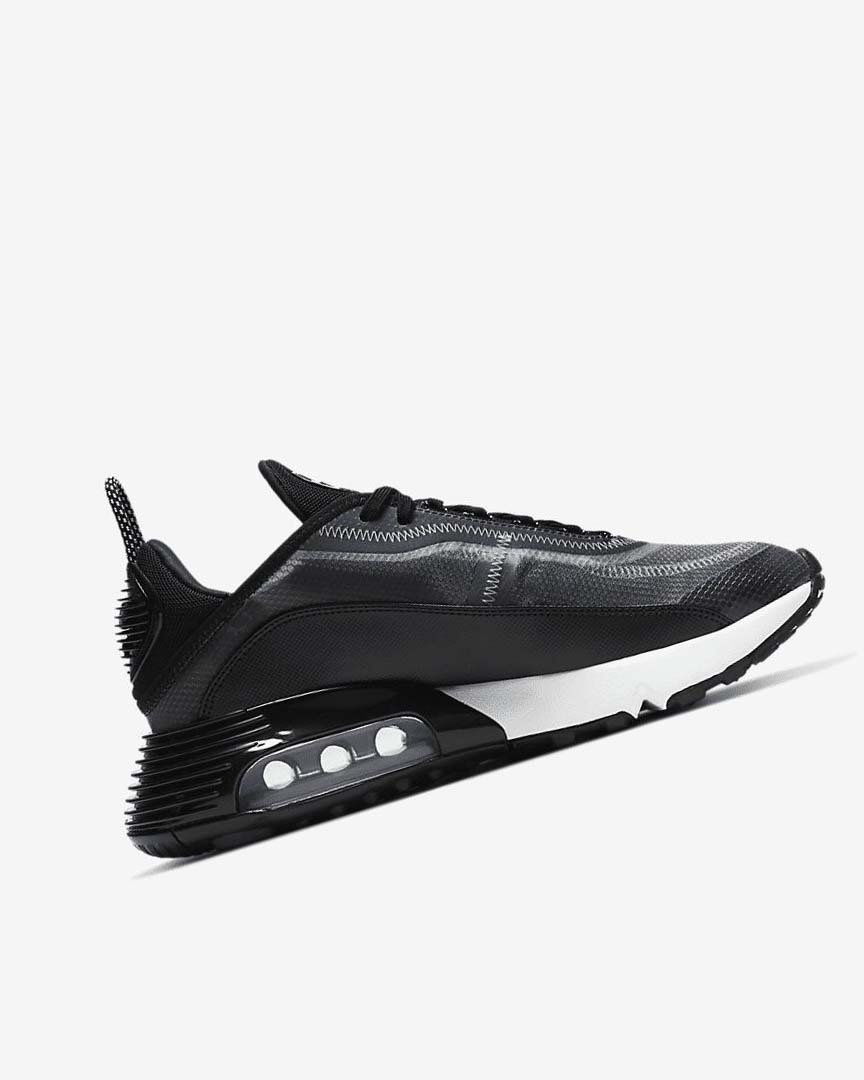 Black / Metal Silver / White Women's Nike Air Max 2090 Casual Shoes | UK5110