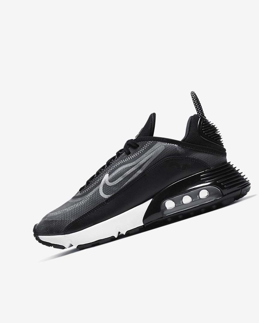 Black / Metal Silver / White Women\'s Nike Air Max 2090 Casual Shoes | UK5110