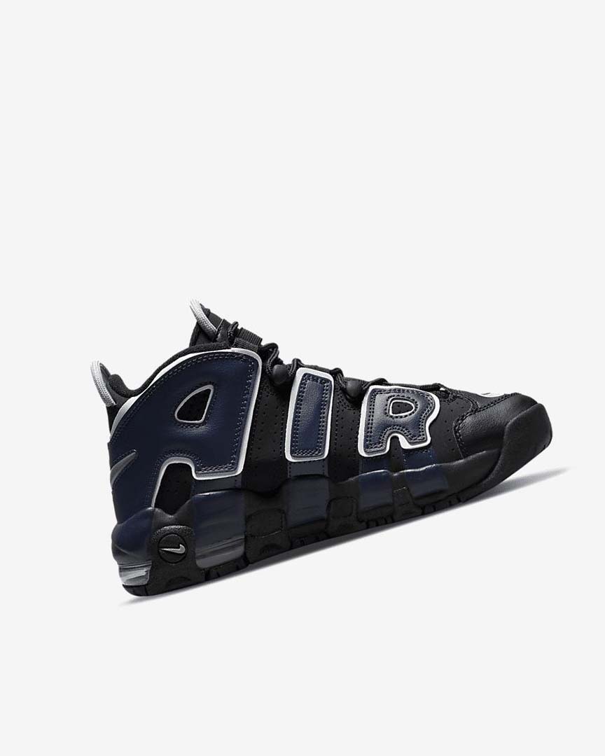 Black / Navy / White / Red Boys' Nike Air More Uptempo Basketball Shoes | UK3000