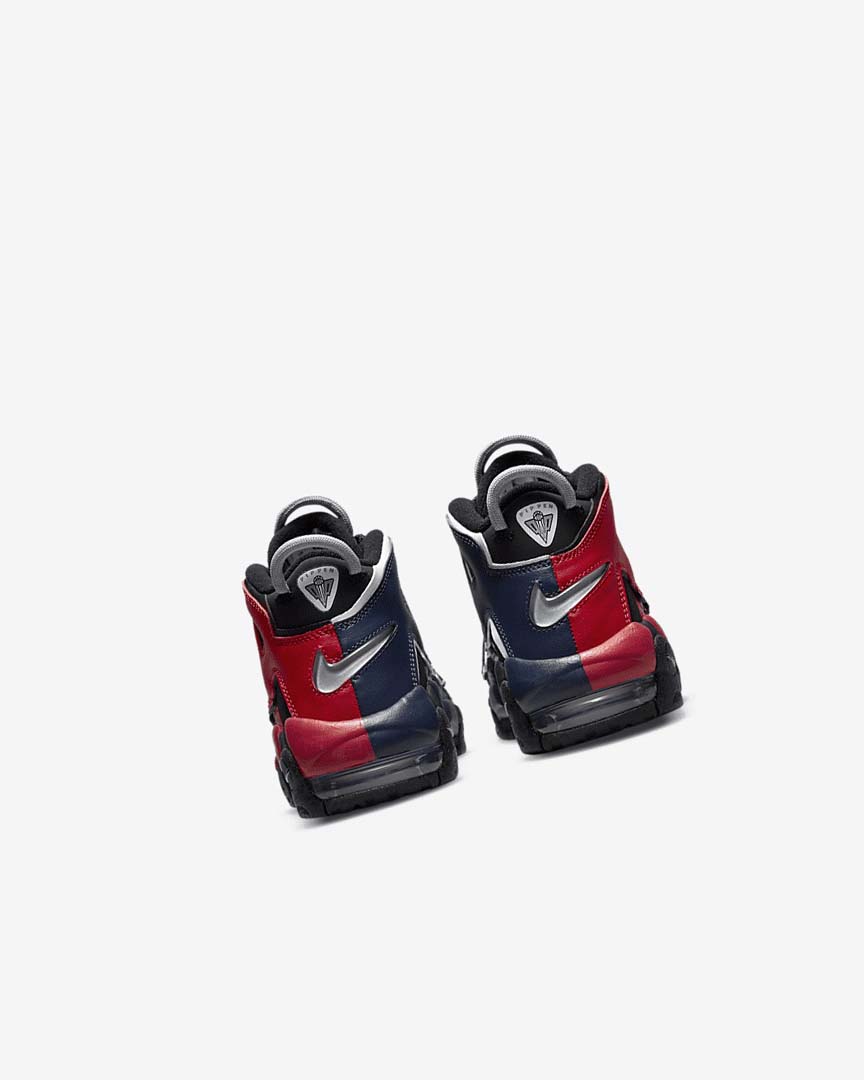 Black / Navy / White / Red Girls' Nike Air More Uptempo Sneakers | UK4568