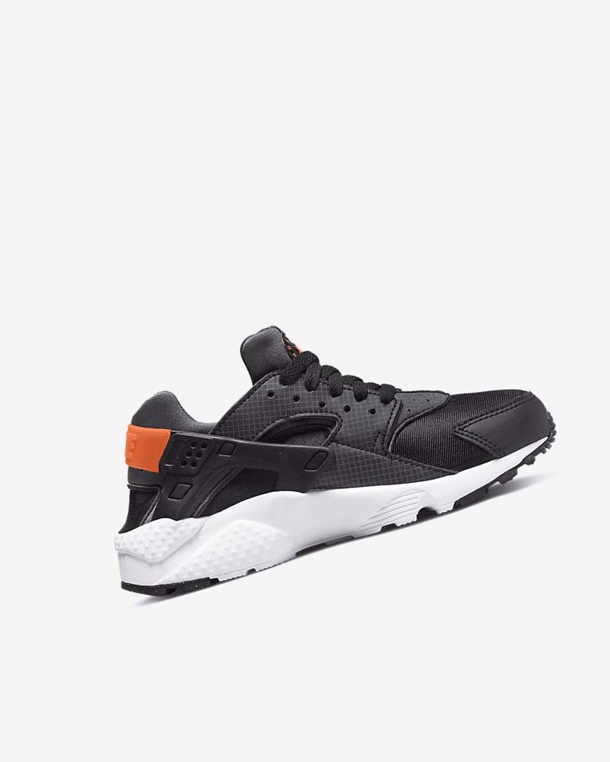 Black / Orange / Grey / White Boys' Nike Huarache Run Shoes | UK5342