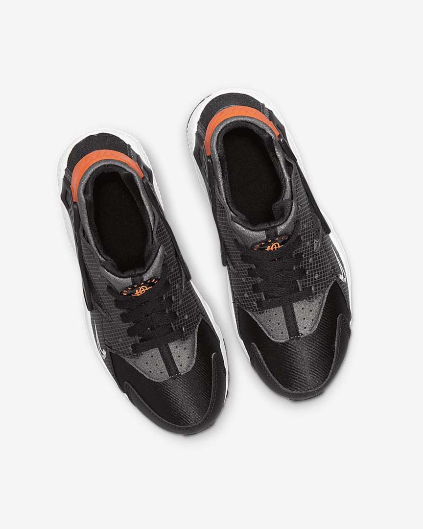 Black / Orange / Grey / White Boys' Nike Huarache Run Shoes | UK5342