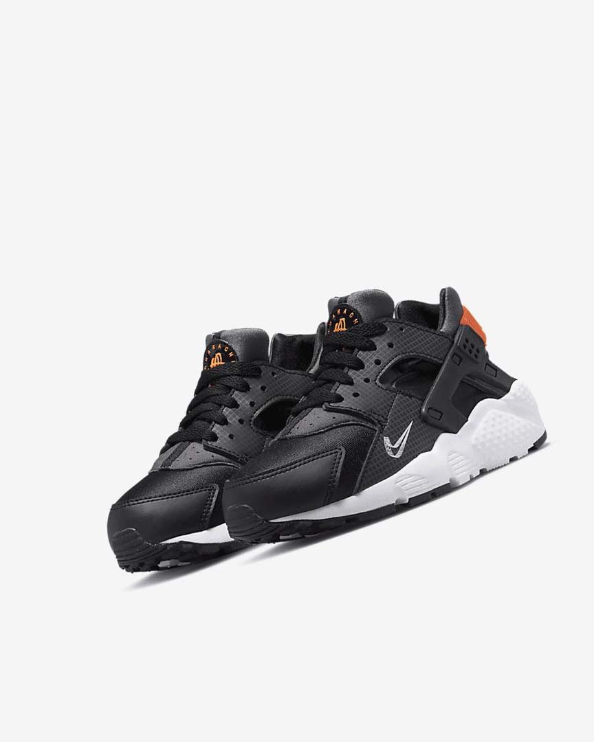 Black / Orange / Grey / White Boys' Nike Huarache Run Shoes | UK5342