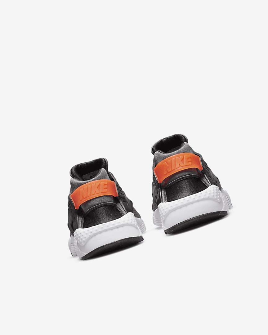 Black / Orange / Grey / White Boys' Nike Huarache Run Shoes | UK5342