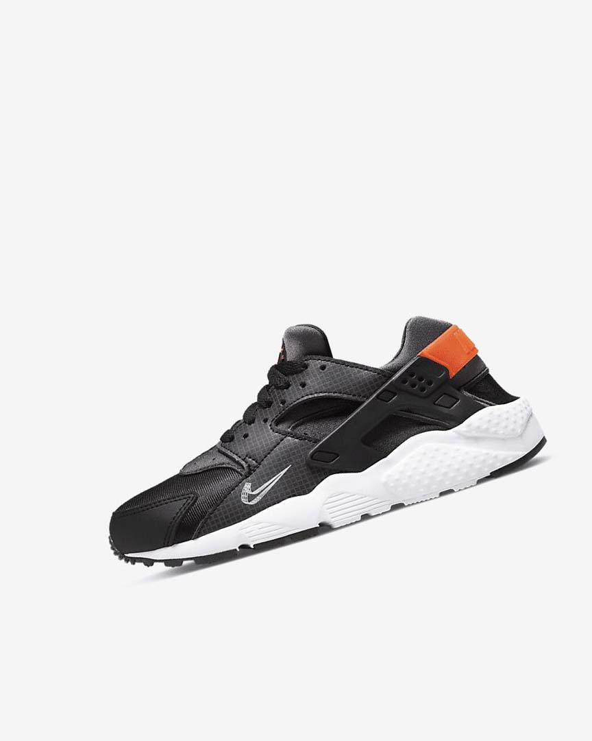 Black / Orange / Grey / White Boys\' Nike Huarache Run Shoes | UK5342