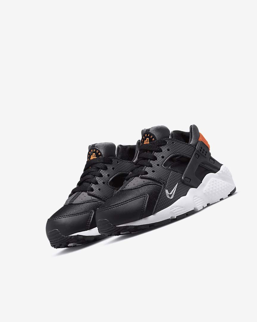 Black / Orange / Grey / White Girls' Nike Huarache Run Shoes | UK5032