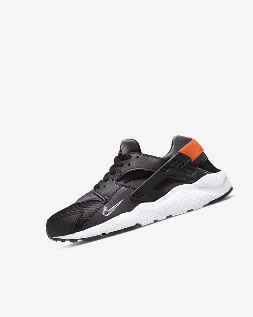 Black / Orange / Grey / White Girls\' Nike Huarache Run Shoes | UK5032