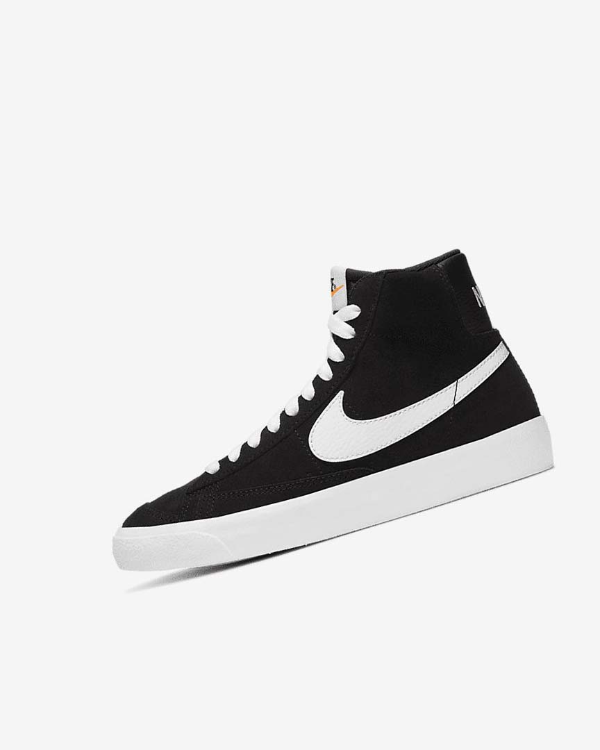 Black / Orange / White Boys\' Nike Blazer Mid \'77 Suede Sneakers | UK4620