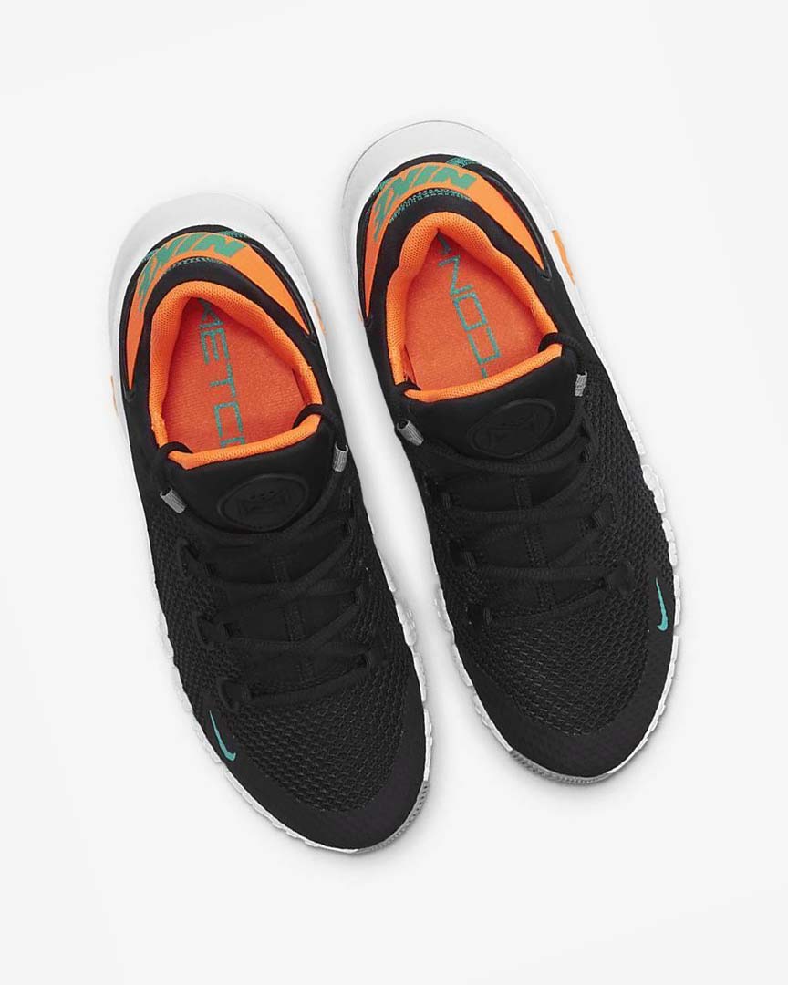 Black / Orange / White / Turquoise Men's Nike Free Metcon 4 Training Shoes | UK4852