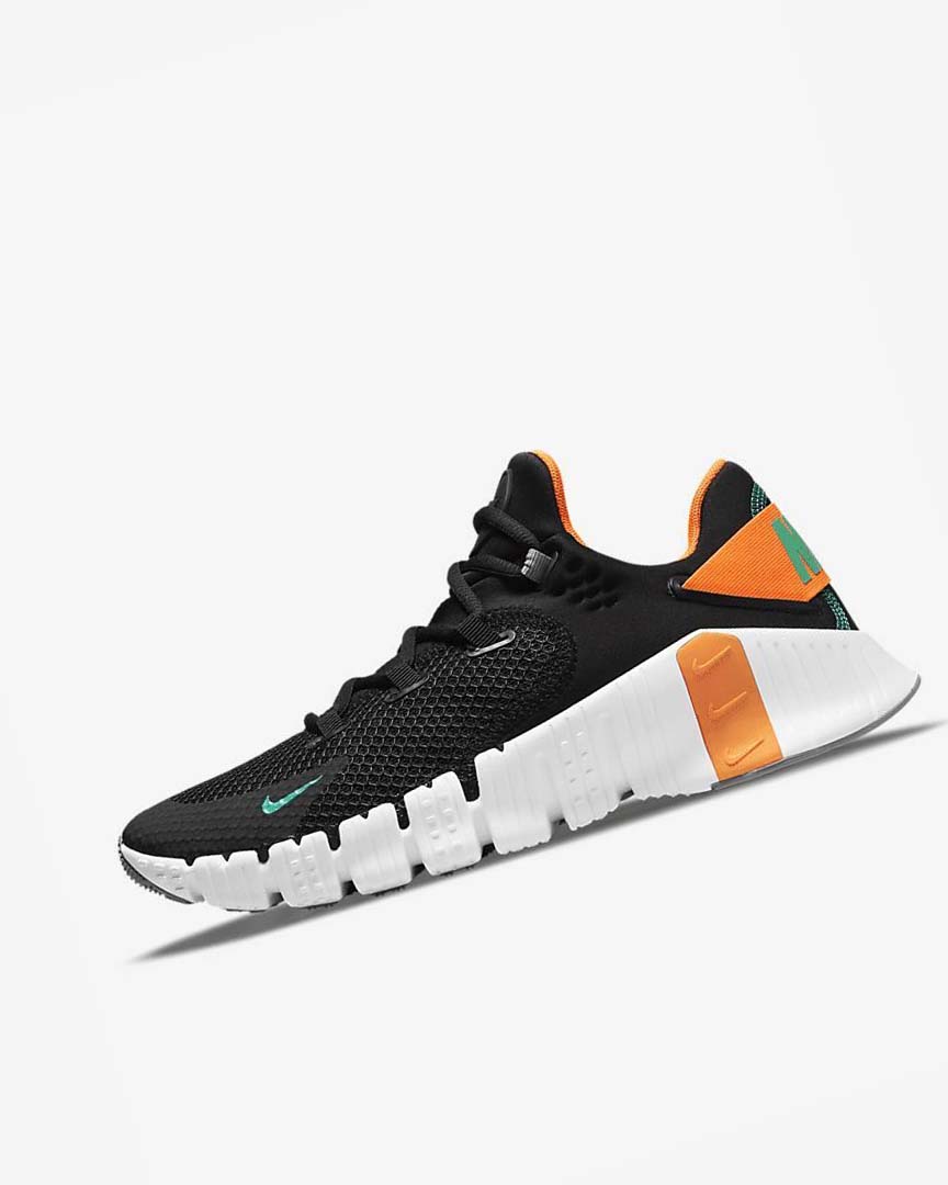 Black / Orange / White / Turquoise Men\'s Nike Free Metcon 4 Training Shoes | UK4852