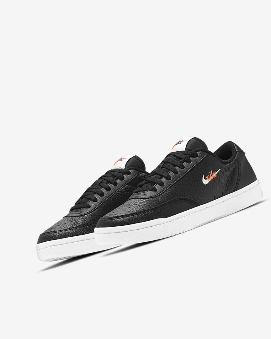 Black / Orange / White Women's Nike Court Vintage Premium Sneakers | UK3037