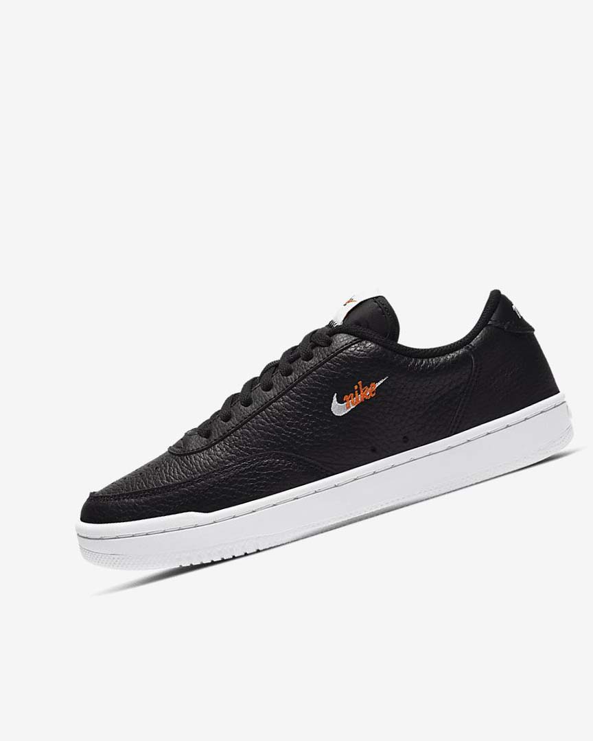 Black / Orange / White Women\'s Nike Court Vintage Premium Sneakers | UK3037