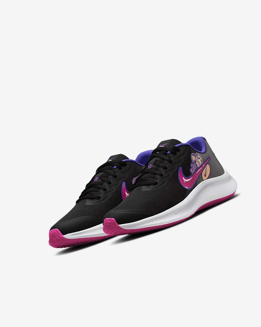 Black / Pink Girls' Nike Star Runner 3 SE Running Shoes | UK2459