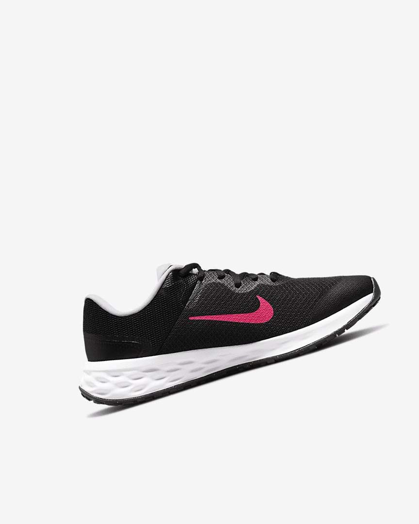 Black / Pink / Pink Boys' Nike Revolution 6 Running Shoes | UK2402