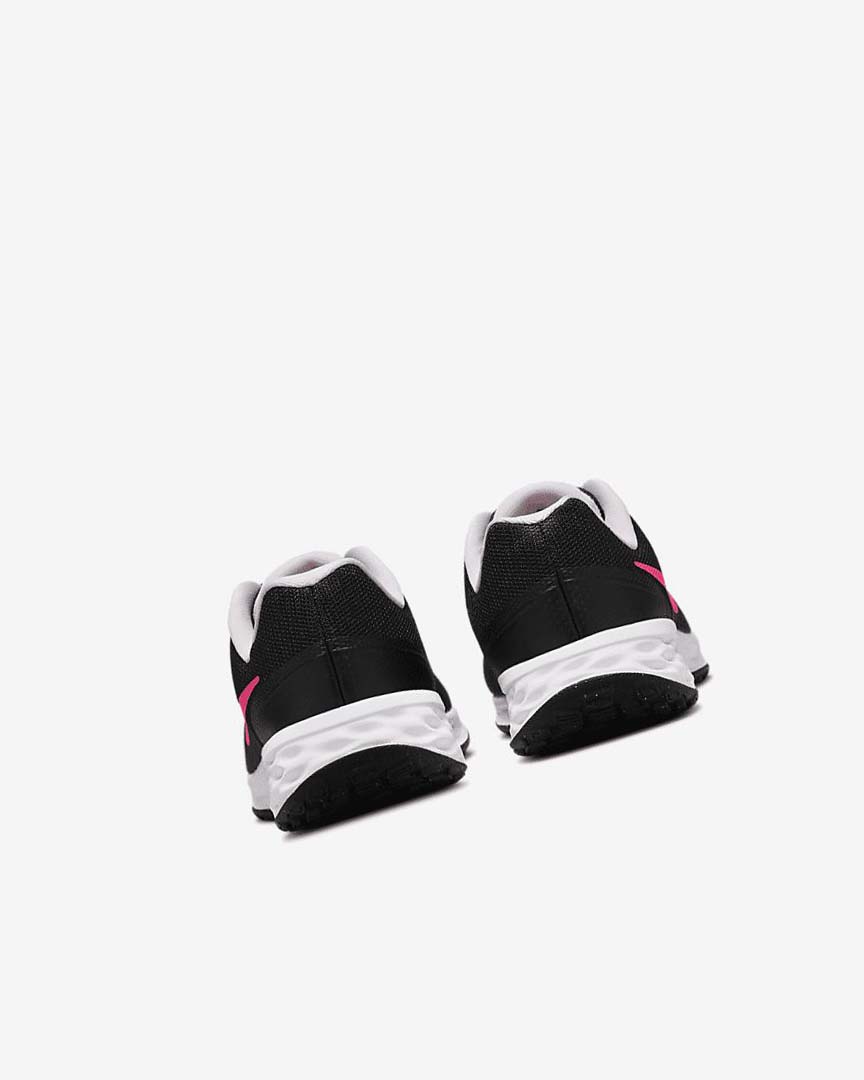 Black / Pink / Pink Boys' Nike Revolution 6 Running Shoes | UK2402