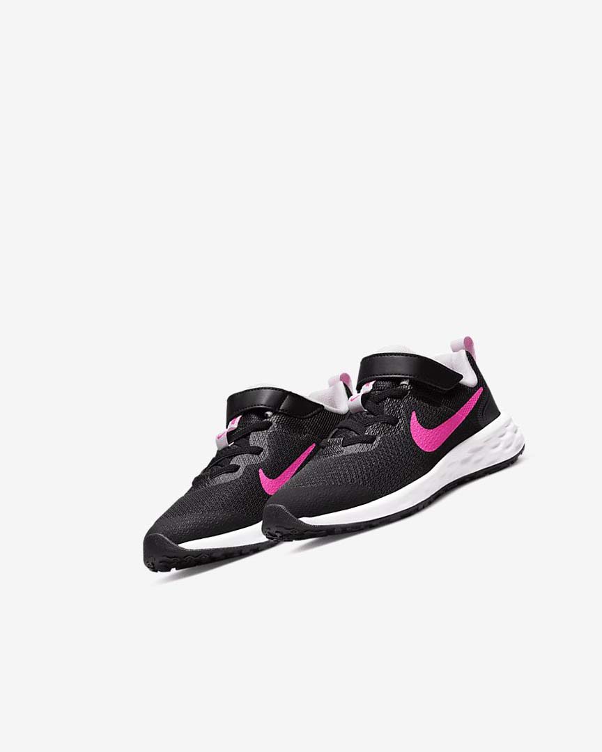 Black / Pink / Pink Boys' Nike Revolution 6 Running Shoes | UK5231