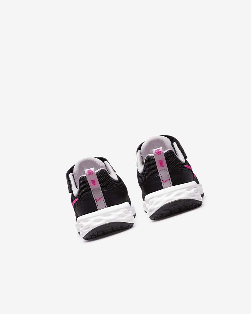 Black / Pink / Pink Boys' Nike Revolution 6 Running Shoes | UK5231