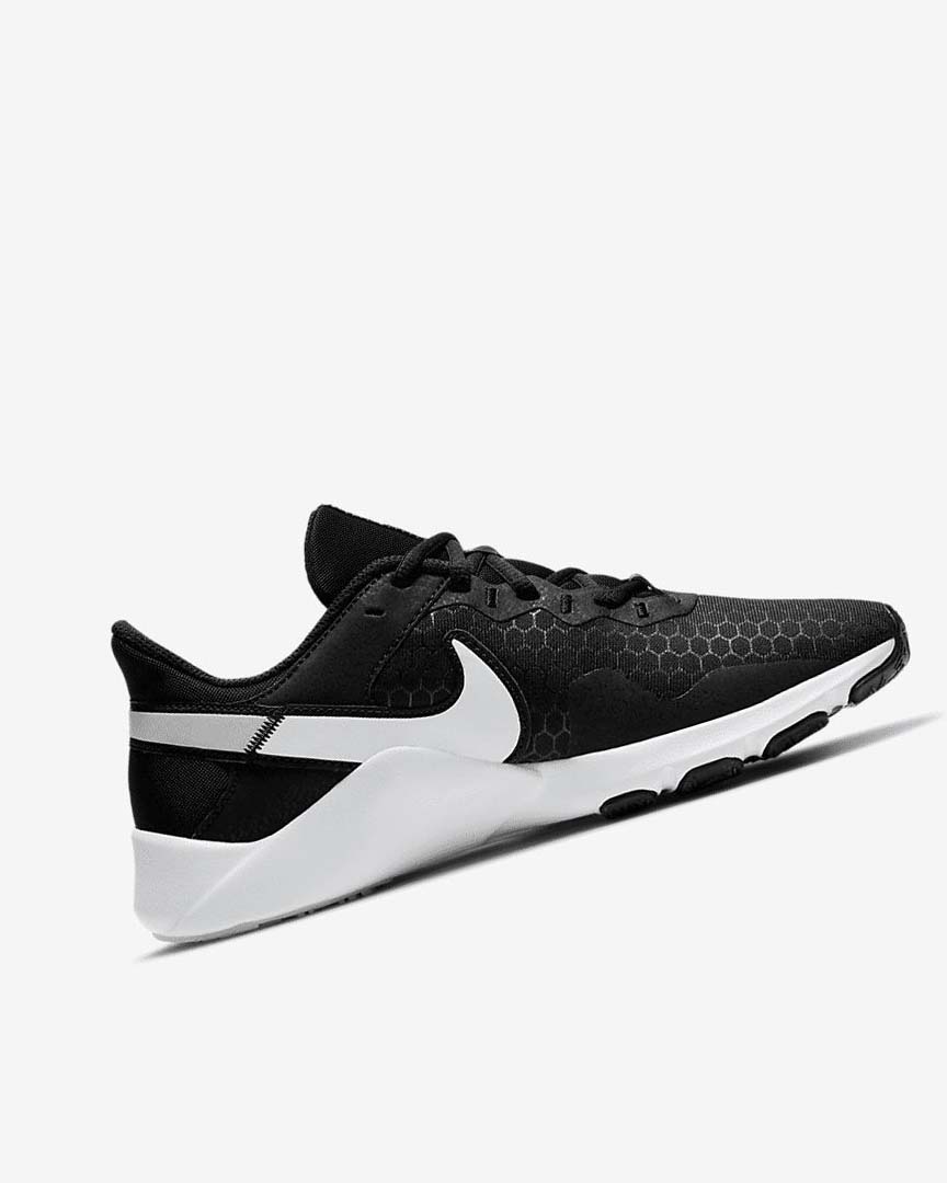 Black / Platinum / White Women's Nike Legend Essential 2 Training Shoes | UK4957