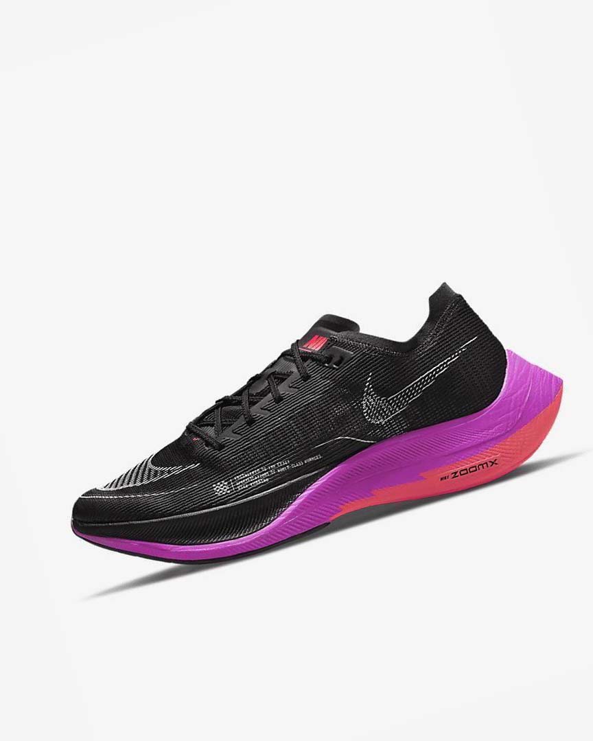 Black / Purple / Red Men\'s Nike ZoomX Vaporfly Next% 2 Running Shoes | UK5475