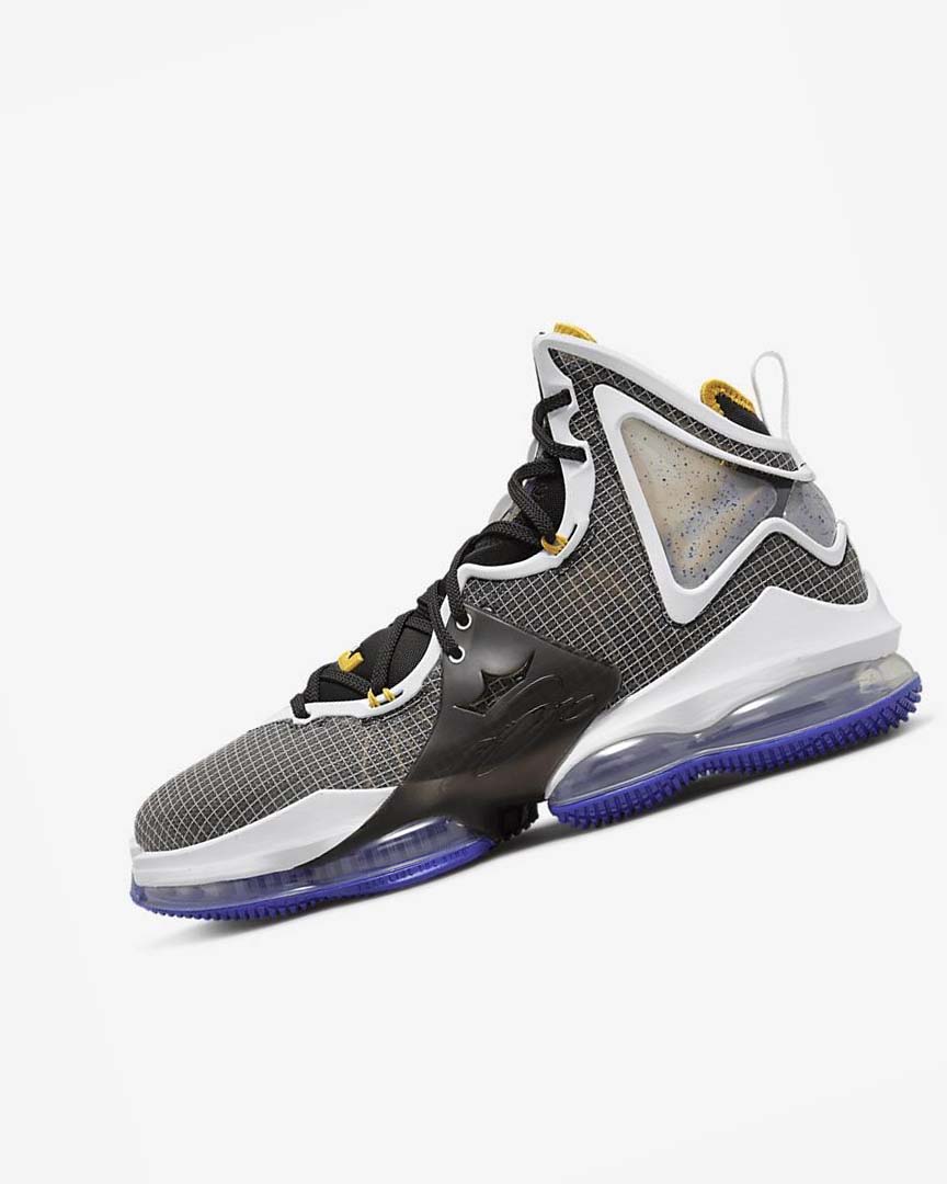 Black / Purple / White / Gold Men\'s Nike LeBron 19 Basketball Shoes | UK3224