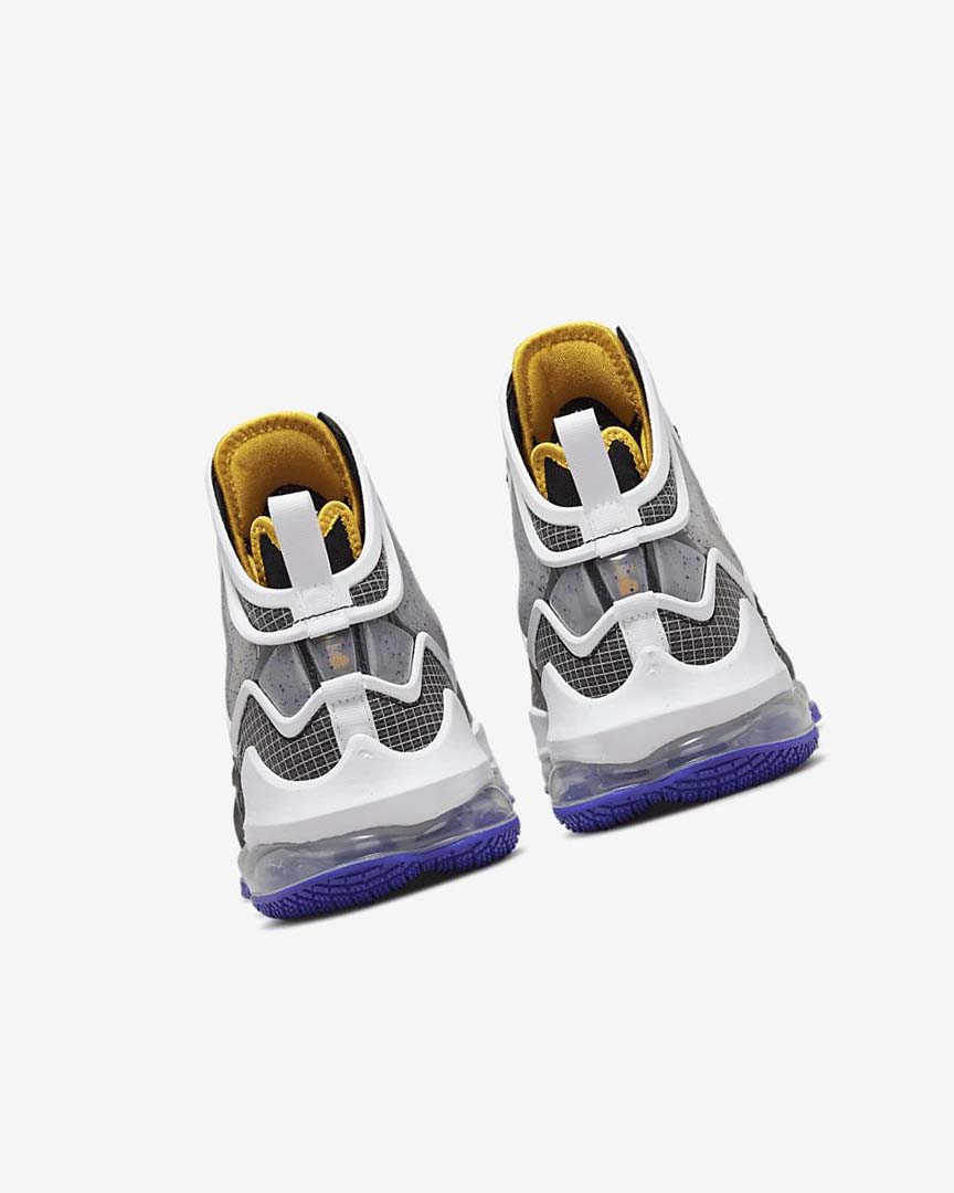 Black / Purple / White / Gold Women's Nike LeBron 19 Basketball Shoes | UK5195