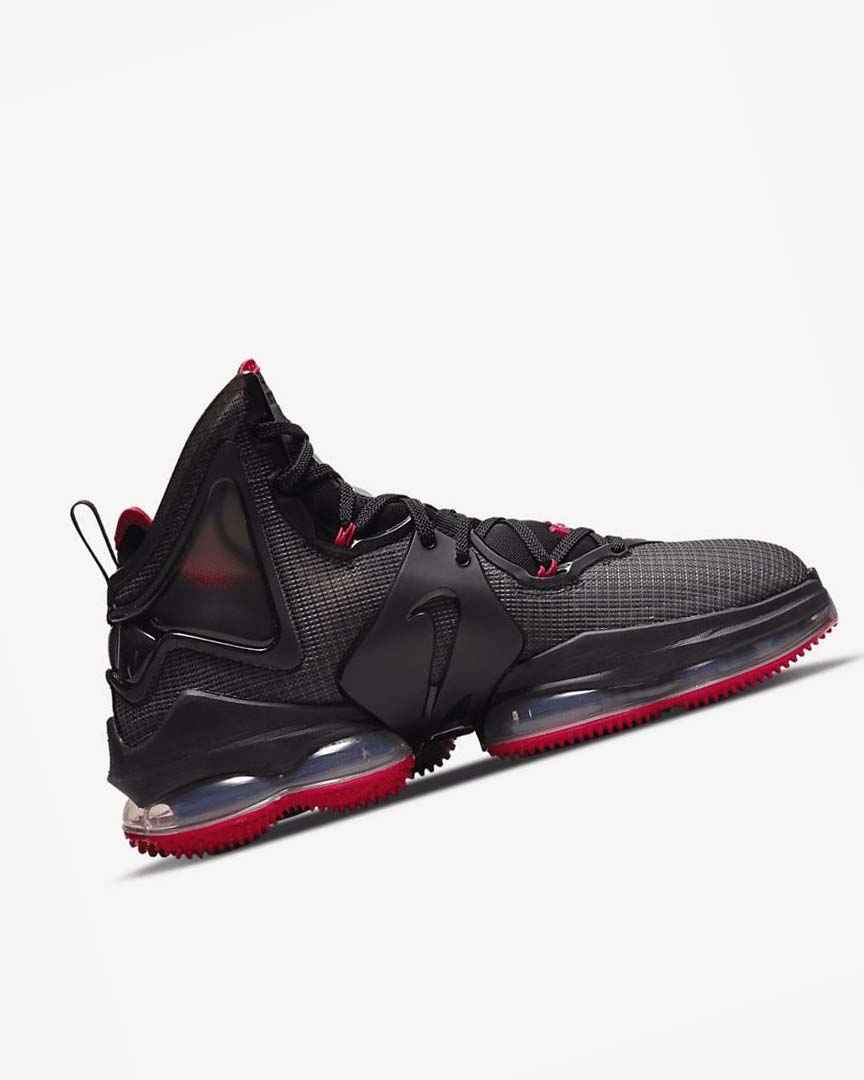 Black / Red / Black Men's Nike LeBron 19 Basketball Shoes | UK4907