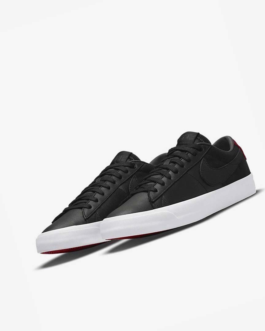 Black / Red / Black Men's Nike SB Zoom Blazer Low Pro GT Premium Skate Shoes | UK2753